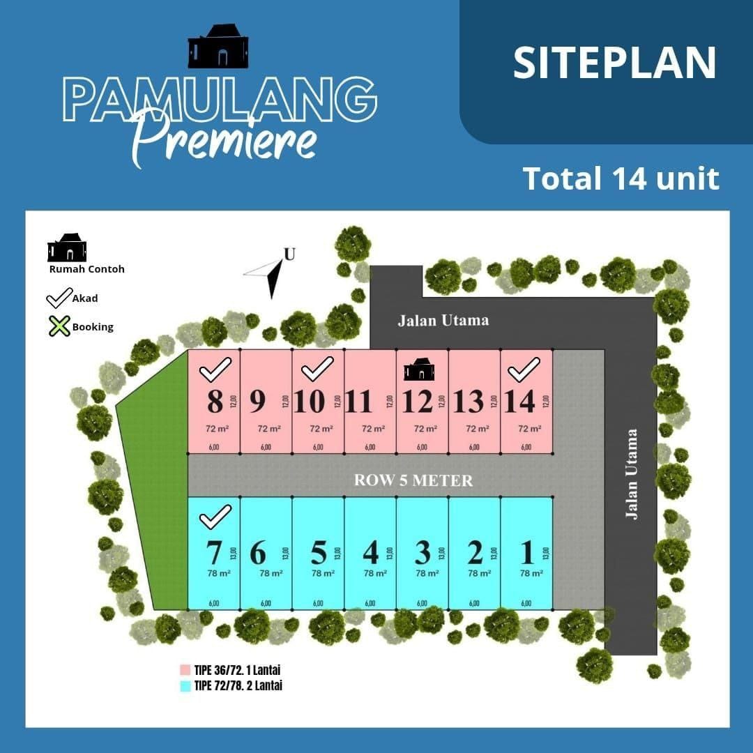 Denah kawasan perumahan Pamulang Premiere